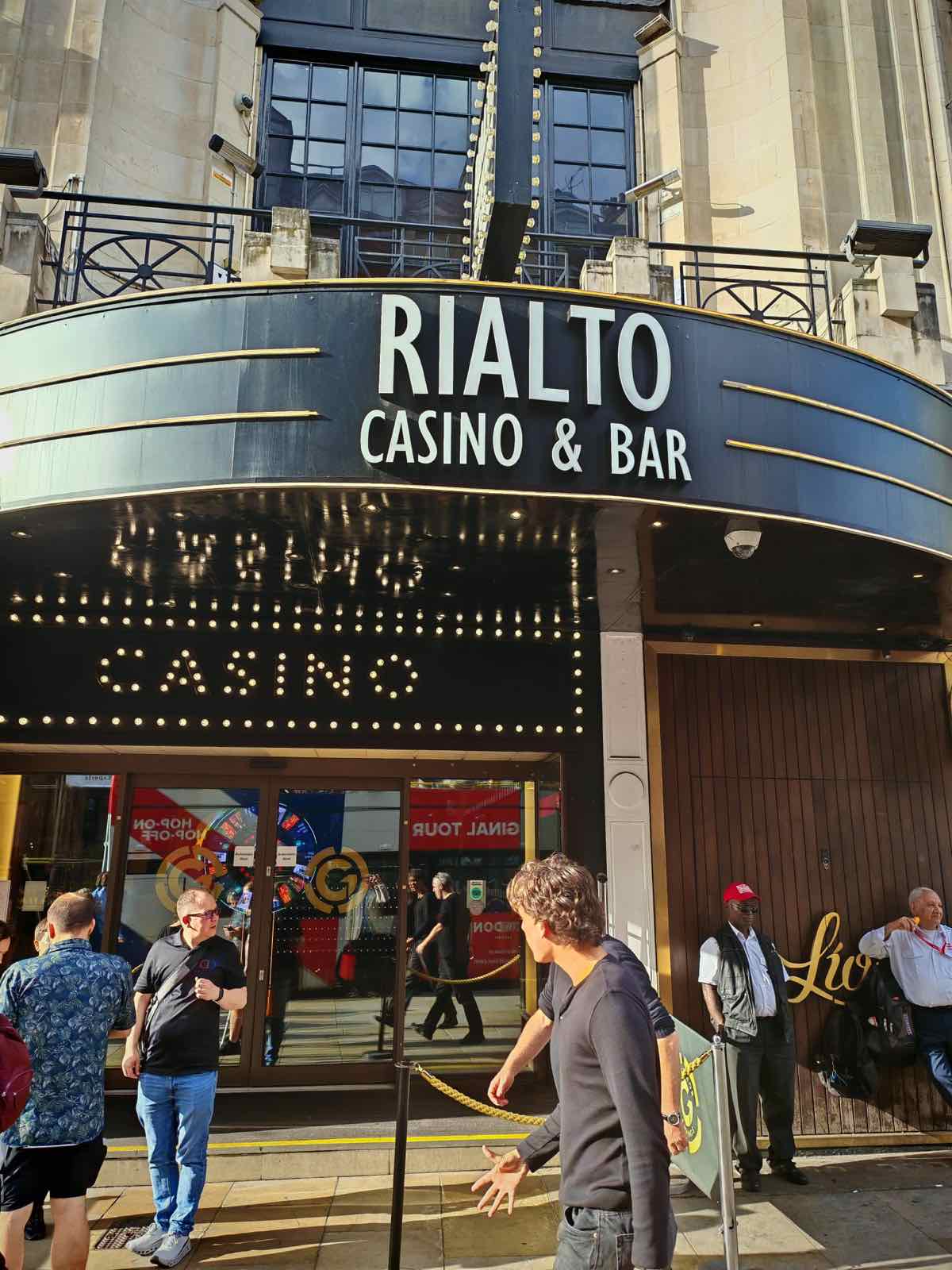The Grosvenor Rialto Casino and Bar on Coventry Street, Piccadilly, London, venue for the V8 Nexus September Members' Evening
